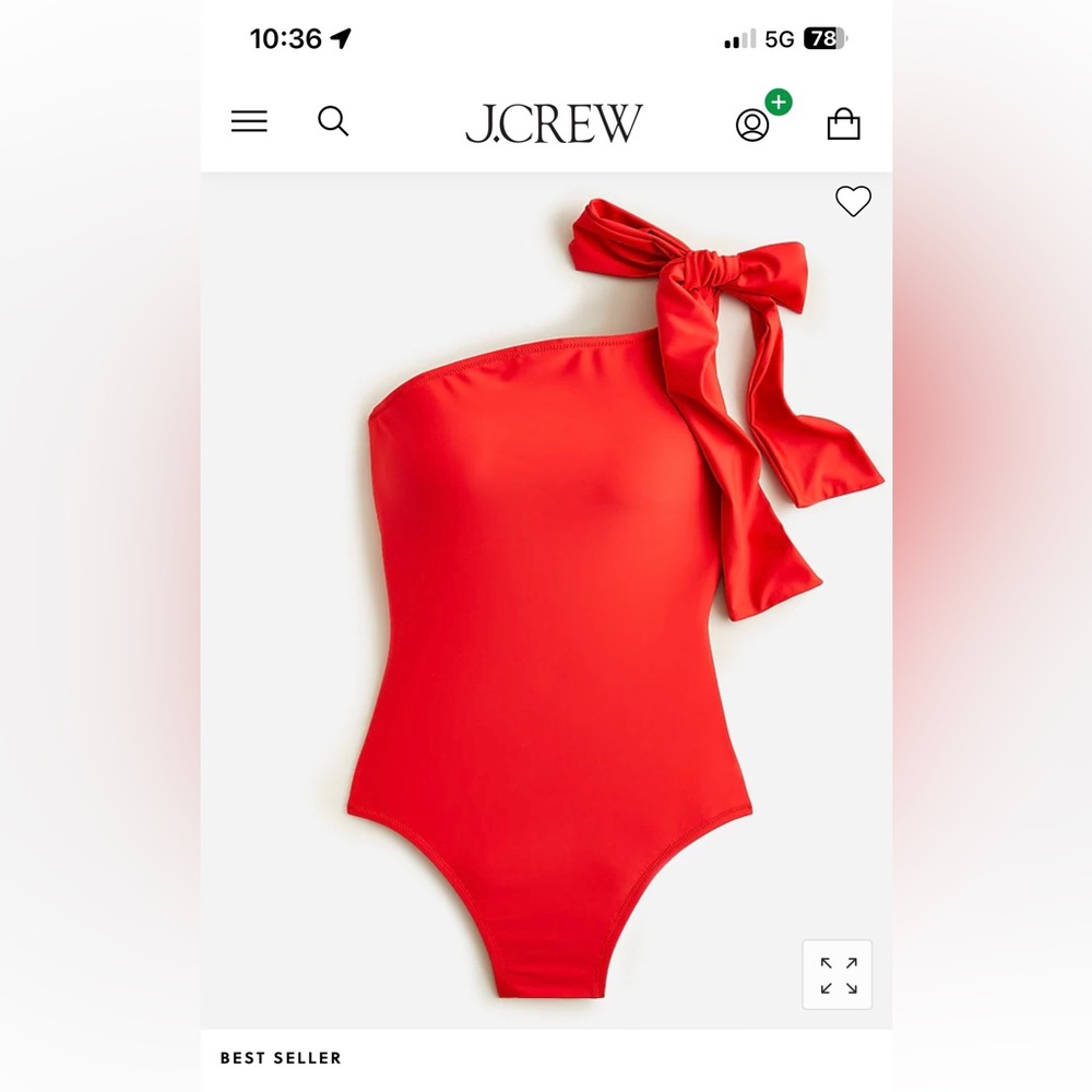 JCrew shoulder tie swimsuit, size 10. EUC